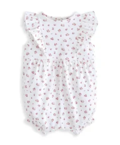 Frill Sleeve Shortie Romper - Ditsy Rose Print