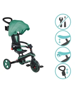 Globber Explorer Foldable 4-in-1 Trike - Olive