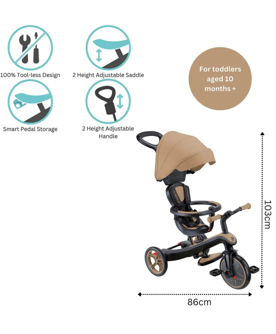 Globber Explorer Trike 4 in 1 - Sand