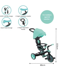 Globber Explorer Trike 4 in 1 - Mint