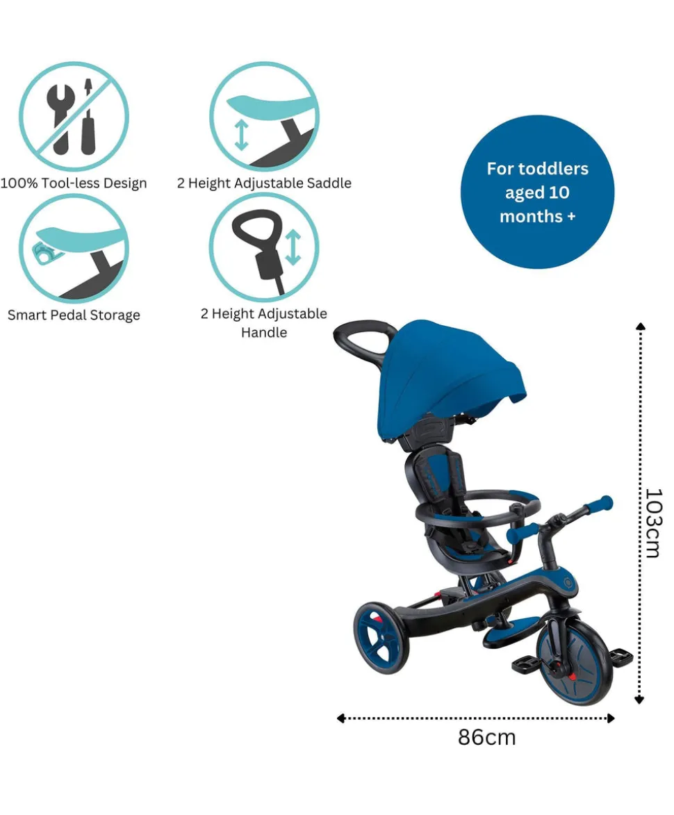 Globber Explorer Trike 4 in 1 – Royal Blue