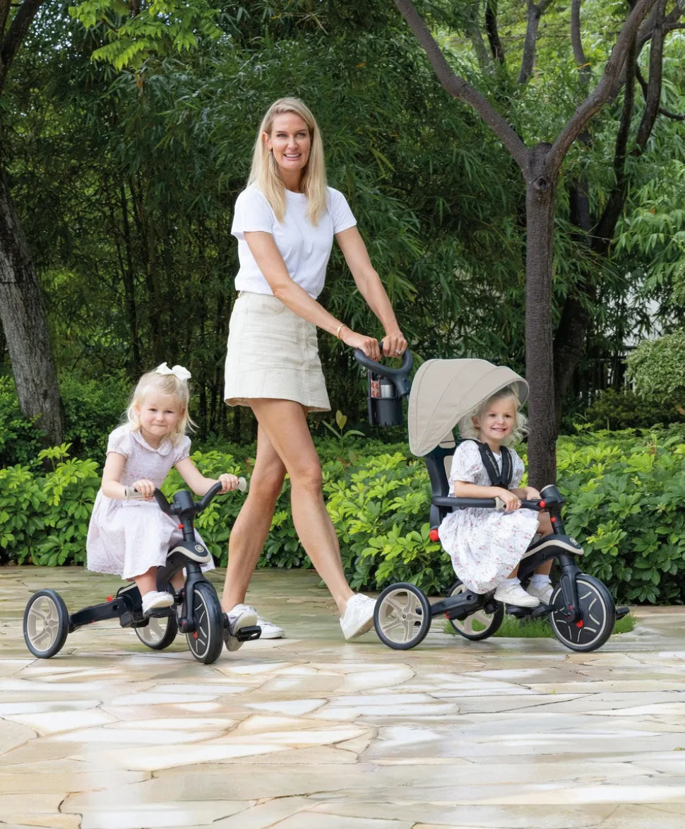 Globber Explorer Trike Foldable 4 in 1 - Taupe