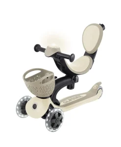 Globber Go Up Baby 360 Lights Scooter – Taupe
