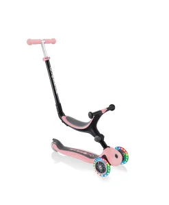 Globber Go Up Foldable Lights Scooter - Pastel Pink