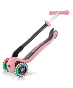 Globber Go Up Foldable Lights Scooter - Pastel Pink