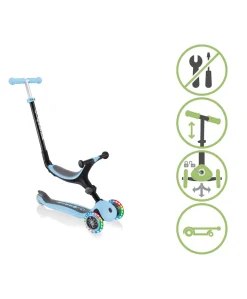Globber Go Up Foldable Lights - Pastel Blue
