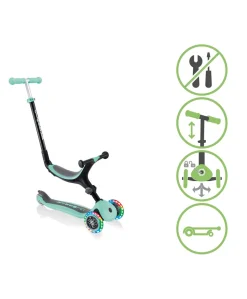 Globber Go Up Foldable Lights Scooter - Mint