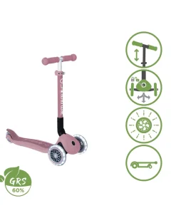 Globber Junior Foldable Lights Eco - Berry