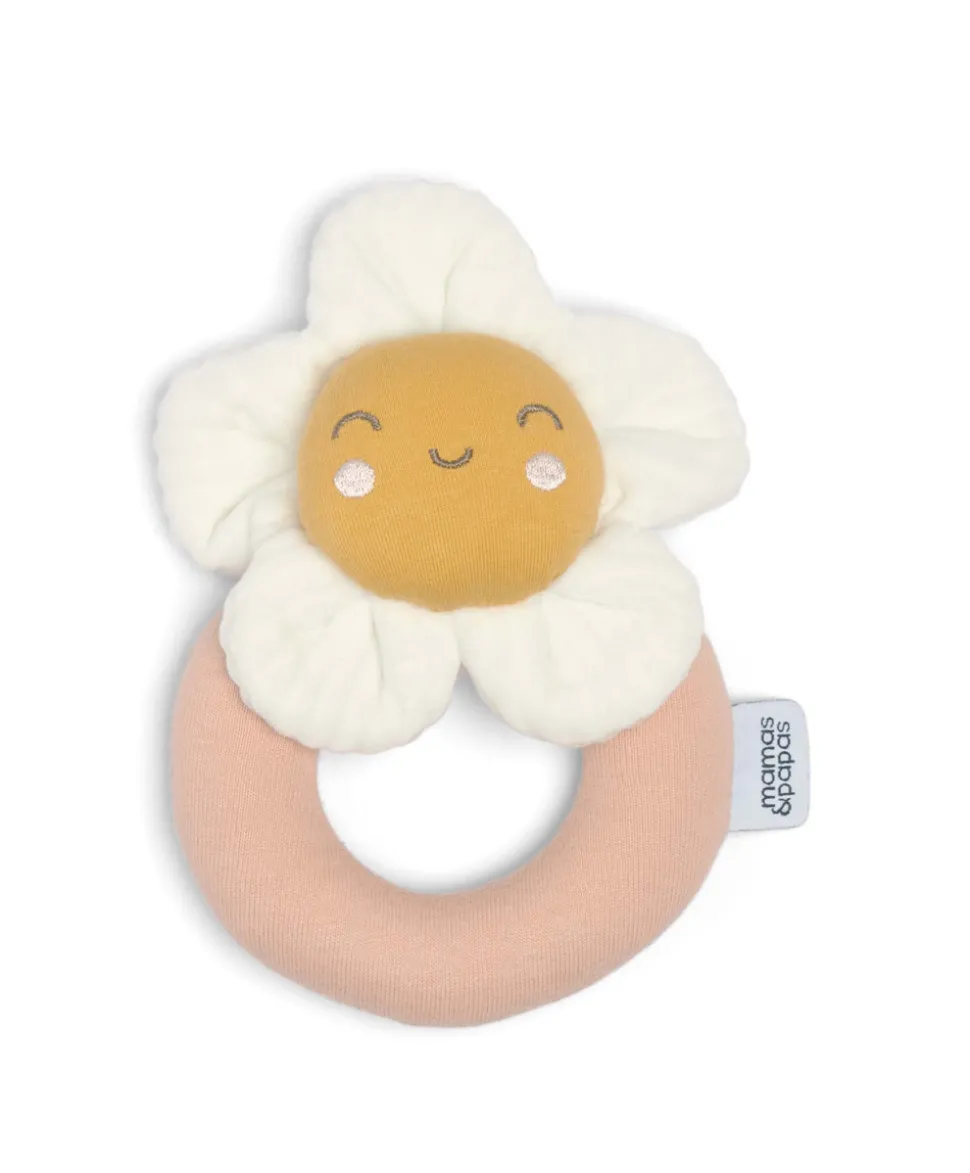Grateful Garden Flower Grabber Ring Rattle Toy