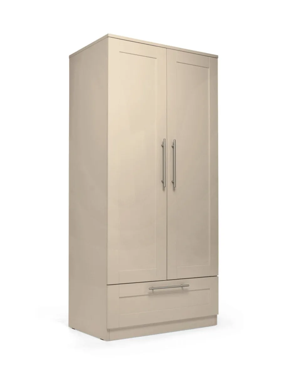 Hampden 3 Piece Cotbed Range with Dresser Changer & Wardrobe - Cashmere