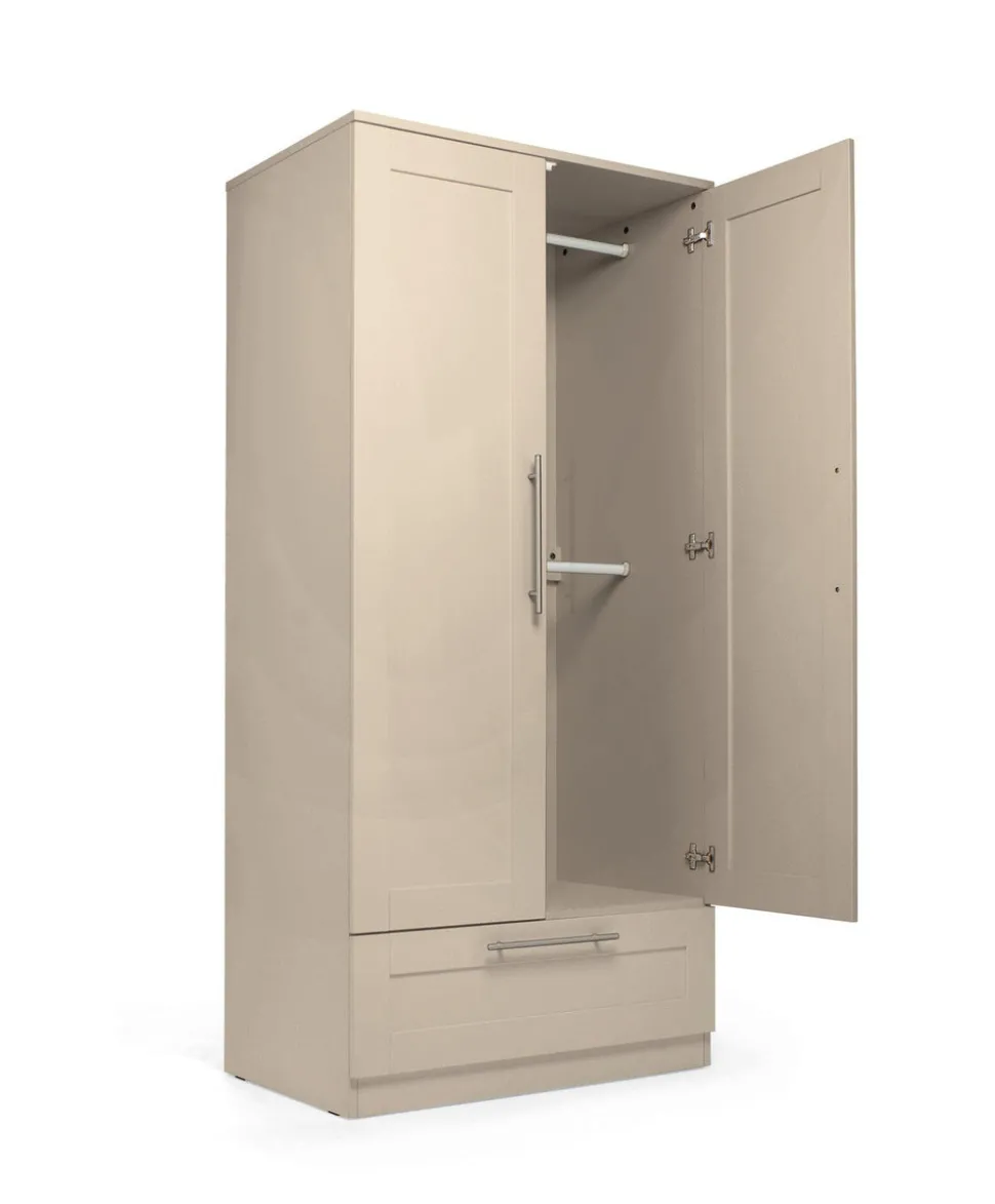 Hampden 3 Piece Cotbed Range with Dresser Changer & Wardrobe - Cashmere