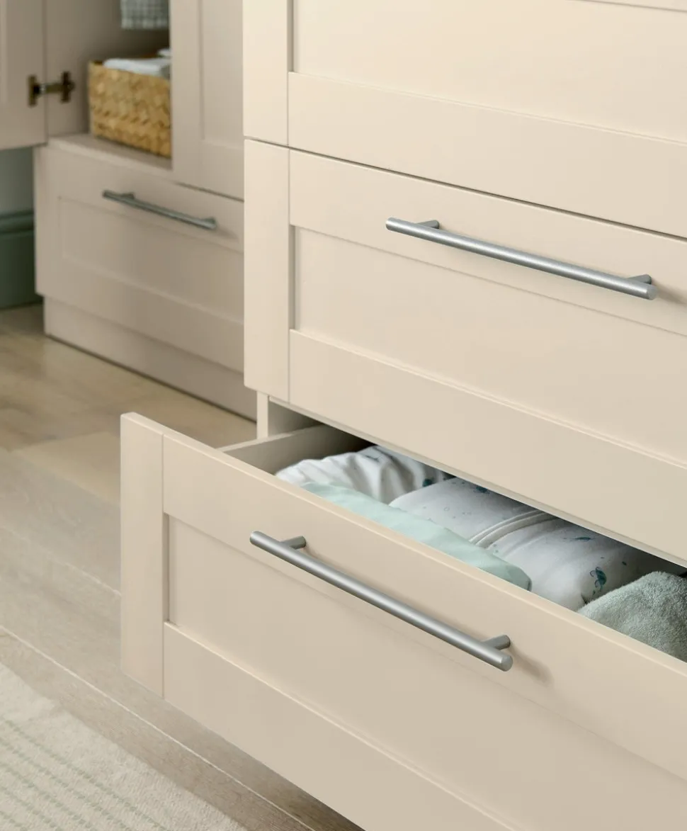 Hampden 3 Piece Cotbed Range with Dresser Changer & Wardrobe - Cashmere