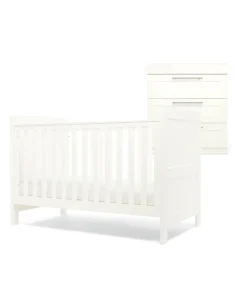 Hampden 2 Piece Cotbed Set with Dresser Changer - White