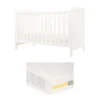 Hampden Cotbed & Essential Airflow Pocket Spring Mattress Bundle - White