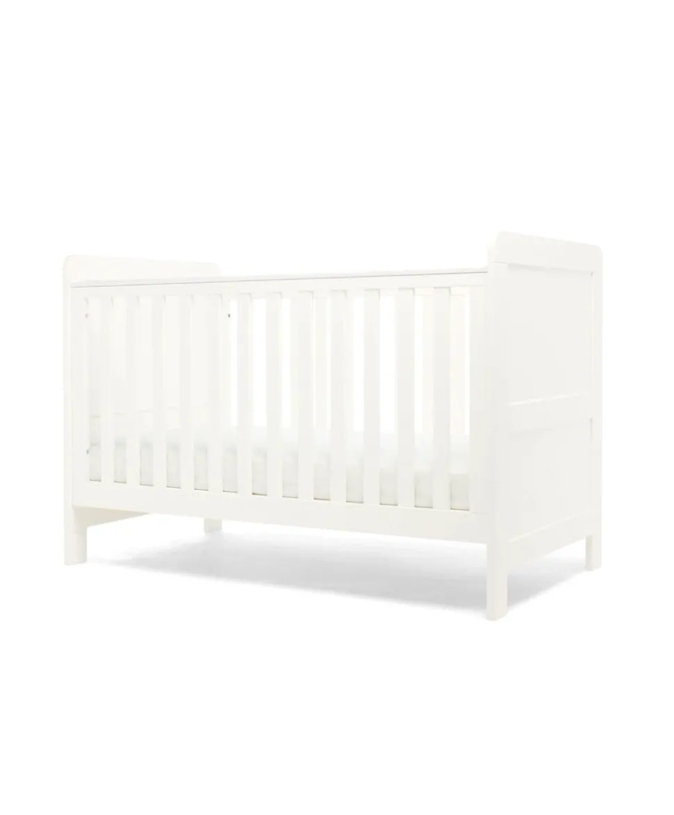 Hampden Cotbed & Essential Airflow Pocket Spring Mattress Bundle - White
