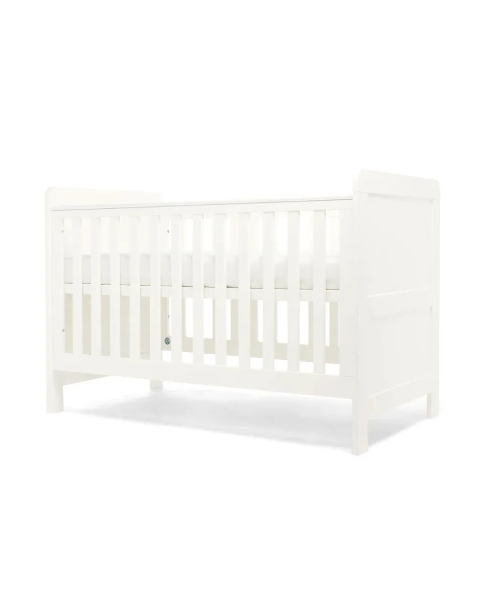 Hampden Cotbed & Essential Airflow Pocket Spring Mattress Bundle - White