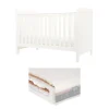 Hampden Cotbed & Luxury Hybrid Twin Cotbed Mattress Bundle - White