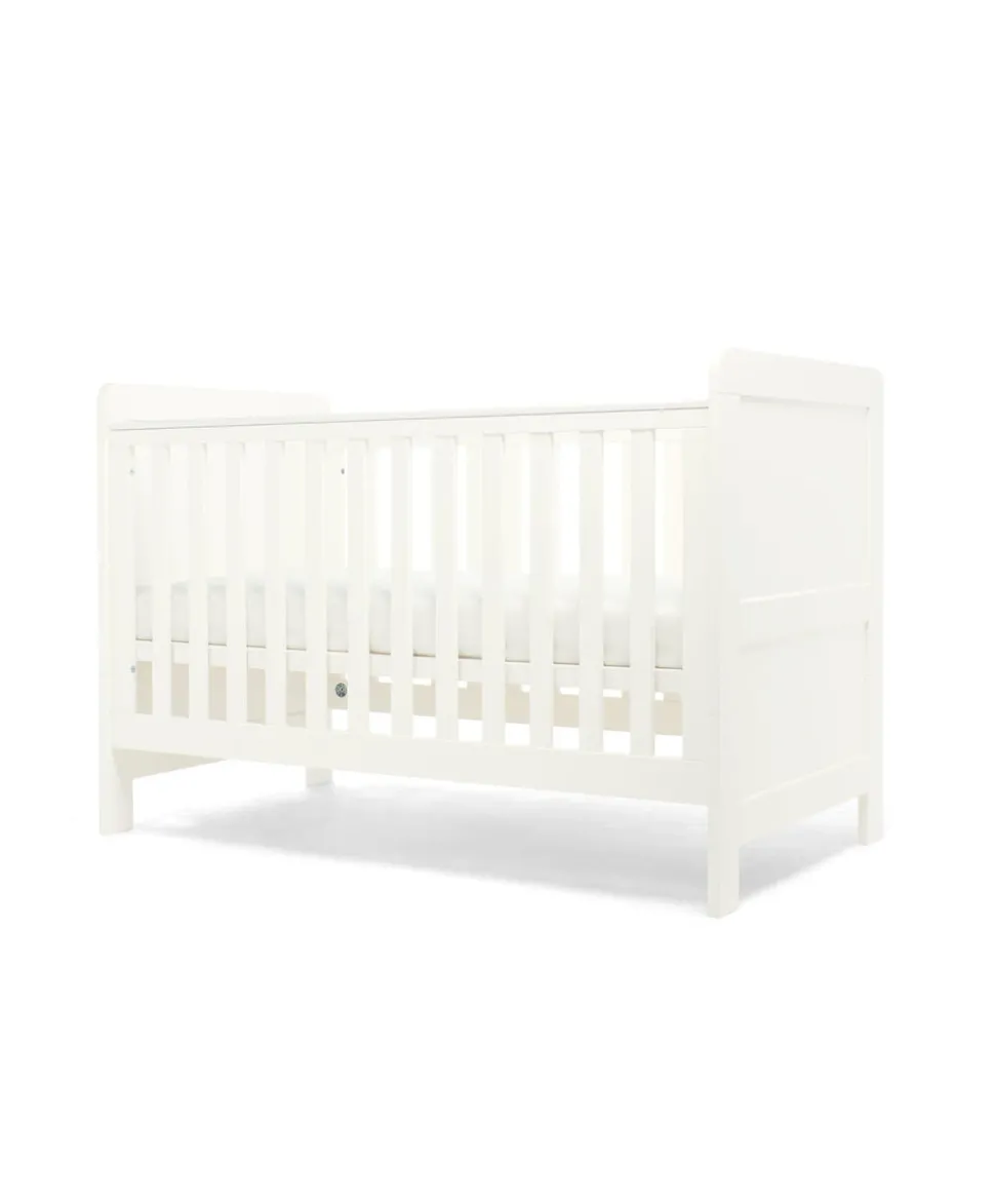 Hampden Cotbed & Luxury Hybrid Twin Cotbed Mattress Bundle - White