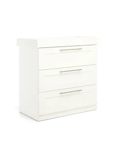 Hampden Nursery Bundle with Lua Bedside Crib (6 Piece) – White