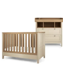 Harwell 2 Piece Convertible Cot Set with Dresser Changer - Cashmere