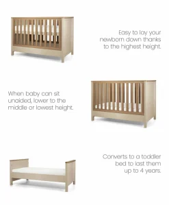 Harwell 2 Piece Convertible Cot Set with Dresser Changer - Cashmere