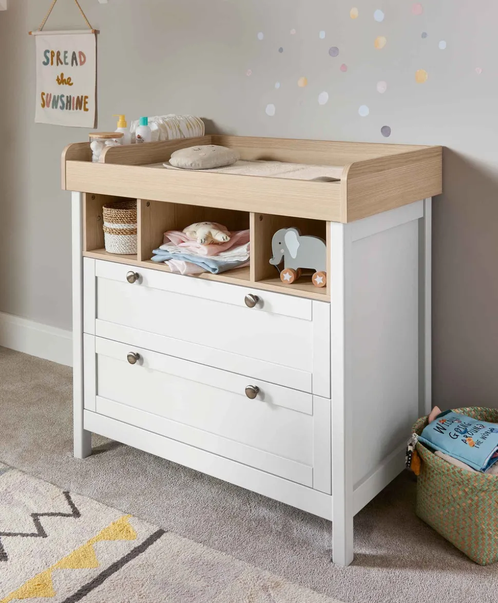 Harwell 3 Piece Cotbed Range with Dresser Changer & Wardrobe - White