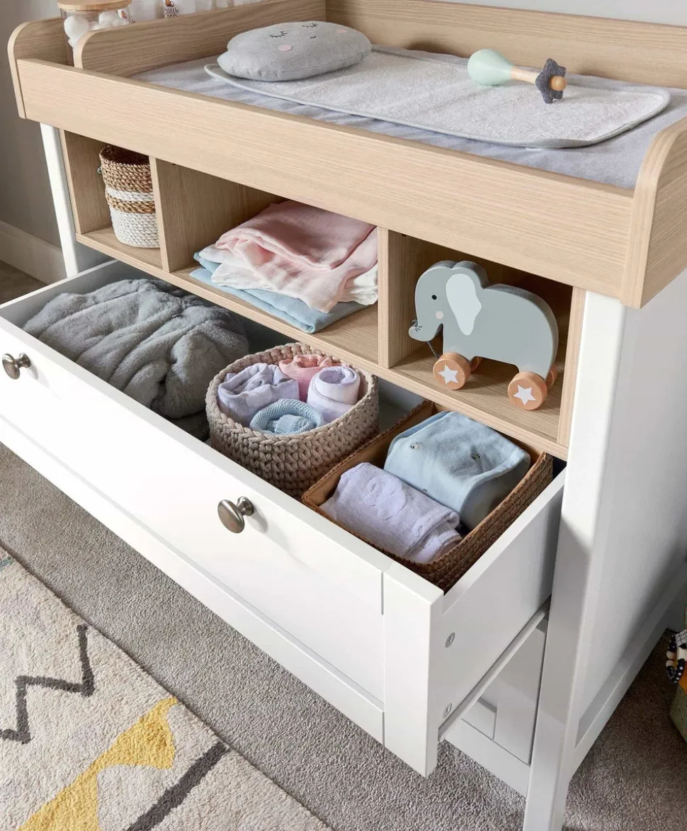Harwell 3 Piece Cotbed Range with Dresser Changer & Wardrobe - White
