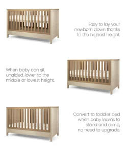 Harwell 2 Piece Cotbed Set with Dresser Changer - Cashmere