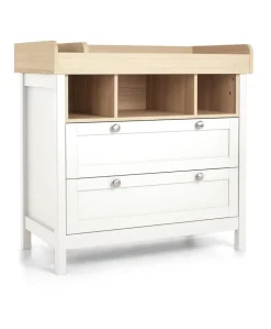 Harwell 2 Piece Cotbed Set with Dresser Changer - White