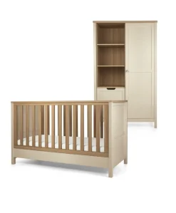 Harwell 2 Piece Cotbed Set with Wardrobe - Cashmere
