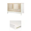 Harwell Convertible Cot Bundle with Premium Pocket Spring Cot Mattress - White/Natural