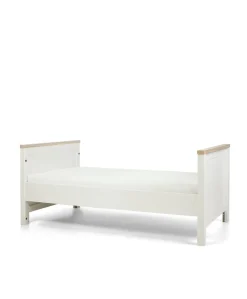 Harwell Convertible Cot Bundle with Premium Pocket Spring Cot Mattress - White/Natural