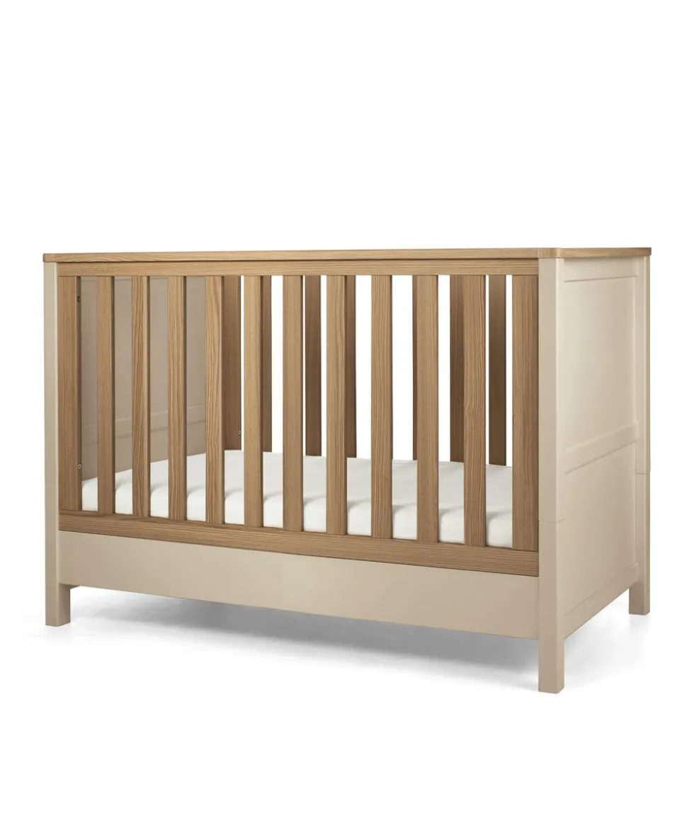 Harwell Convertible Cot Bundle with Essential Airflow Pocket Spring Cot Mattress - Cashmere