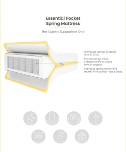 Harwell Convertible Cot Bundle with Essential Airflow Pocket Spring Cot Mattress - Cashmere