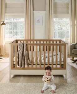 Harwell Cotbed & Premium Pocket Spring Mattress Bundle - Cashmere