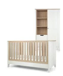 Harwell Cotbed & Wardrobe Furniture Set - White