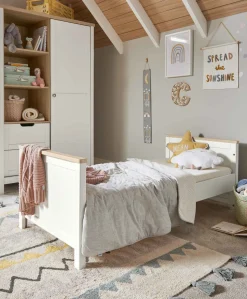 Harwell Cotbed & Wardrobe Furniture Set - White