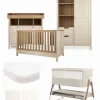 Harwell Nursery Bundle with Lua Bedside Crib (6 Piece) – Cashmere