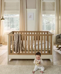 Harwell Nursery Bundle with Lua Bedside Crib (6 Piece) – Cashmere