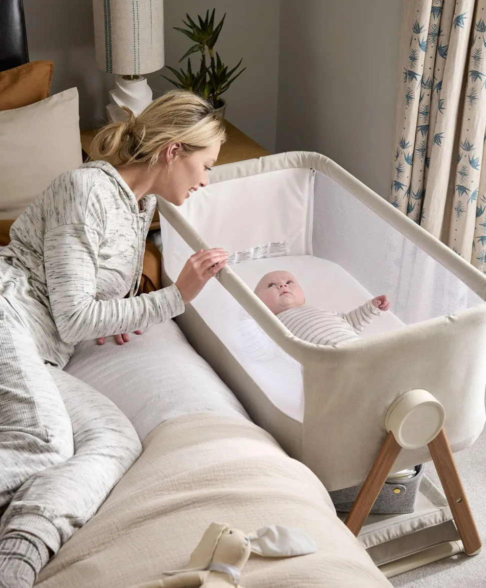 Harwell Nursery Bundle with Lua Bedside Crib (6 Piece) – Cashmere