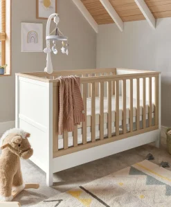 Harwell Nursery Bundle with Lua Bedside Crib (6 Piece) – White