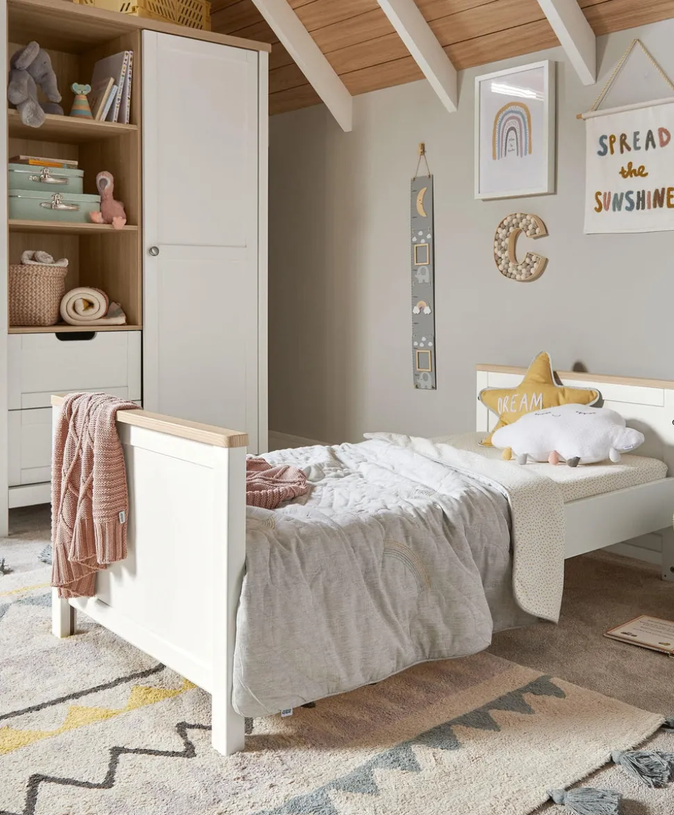 Harwell Nursery Bundle with Lua Bedside Crib (6 Piece) – White