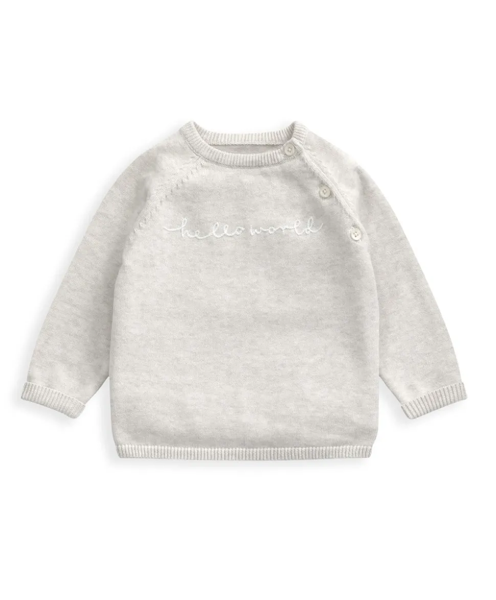 Hello World Knit Set (2 Piece) - Beige