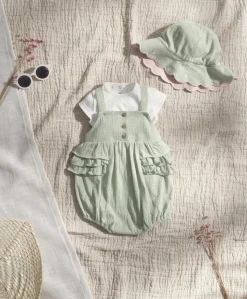 Hibiscus Shortsleeve Bodysuit & Romper Outfit Set