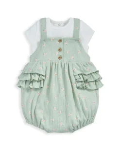Hibiscus Shortsleeve Bodysuit & Romper Outfit Set