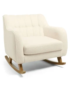 Hilston Cuddle Chair & Footstool Set - Off White Boucle