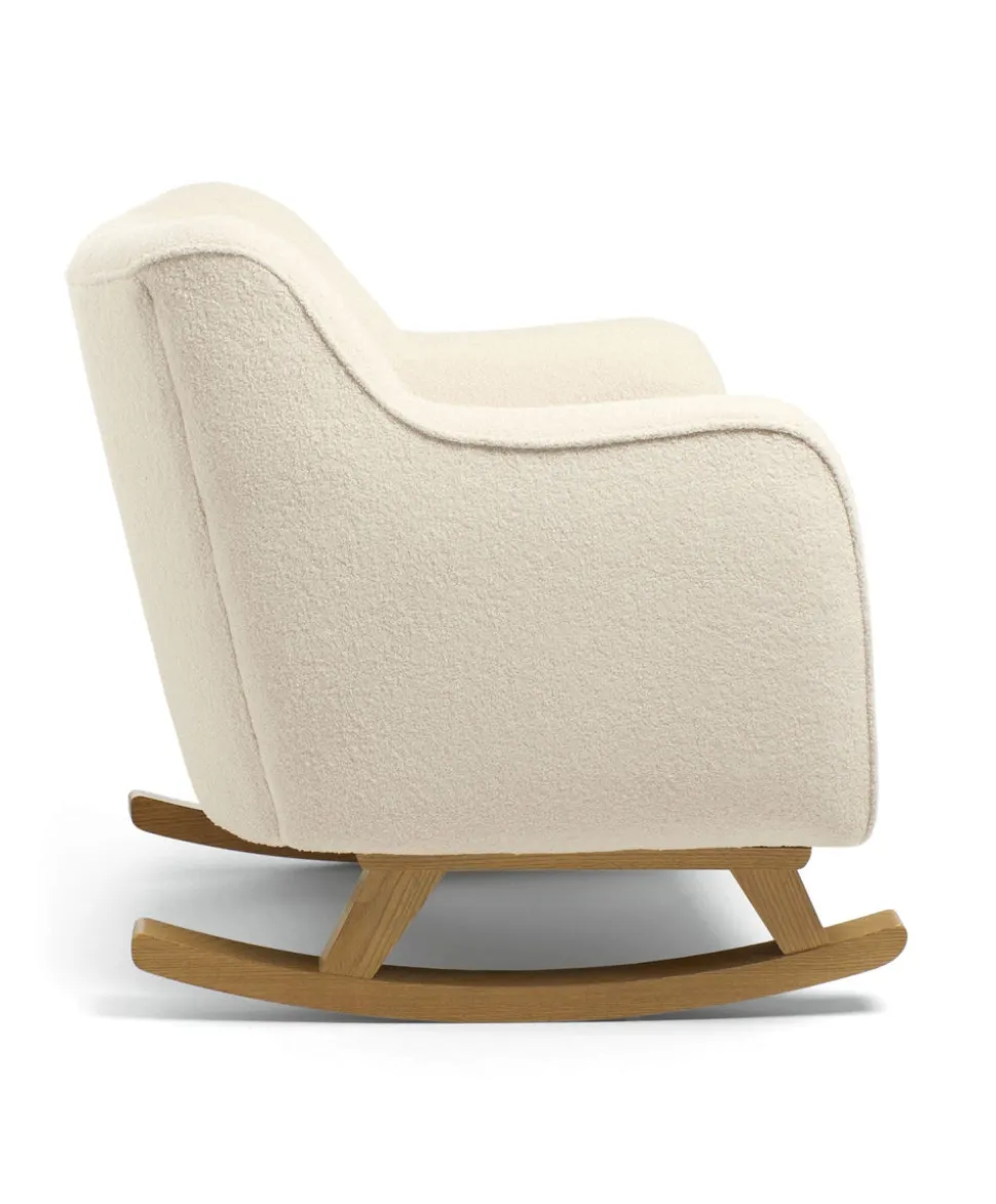 Hilston Cuddle Chair & Footstool Set - Off White Boucle