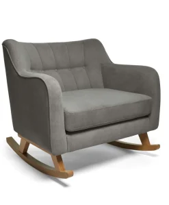 Hilston Cuddle Chair & Footstool Set - Grey Woven