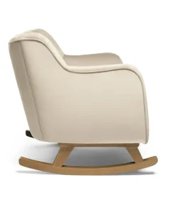 Hilston Cuddle Chair & Footstool Set - Latte Velvet