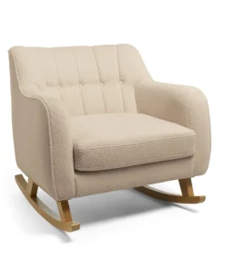 Hilston Cuddle Chair & Footstool Set - Oatmeal Boucle